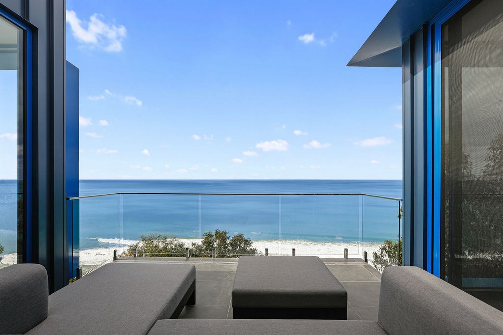 Ocean-facing balcony