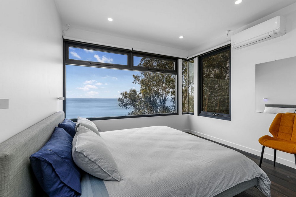 Bedroom with ocean views